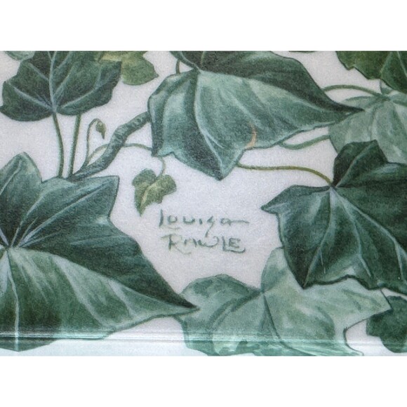 Louisa Rawle LaBrazel Sandwich Serving Tray Made Italy Melamine 15 In Floral Ivy - Picture 2 of 5